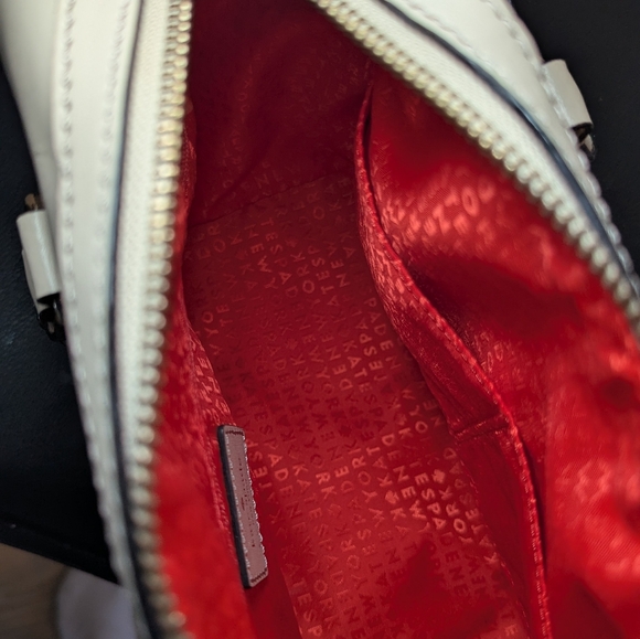 Kate Spade Holly Street Ashton Satchel Beige Bow Leather Handbag Top Handle - Picture 5 of 12